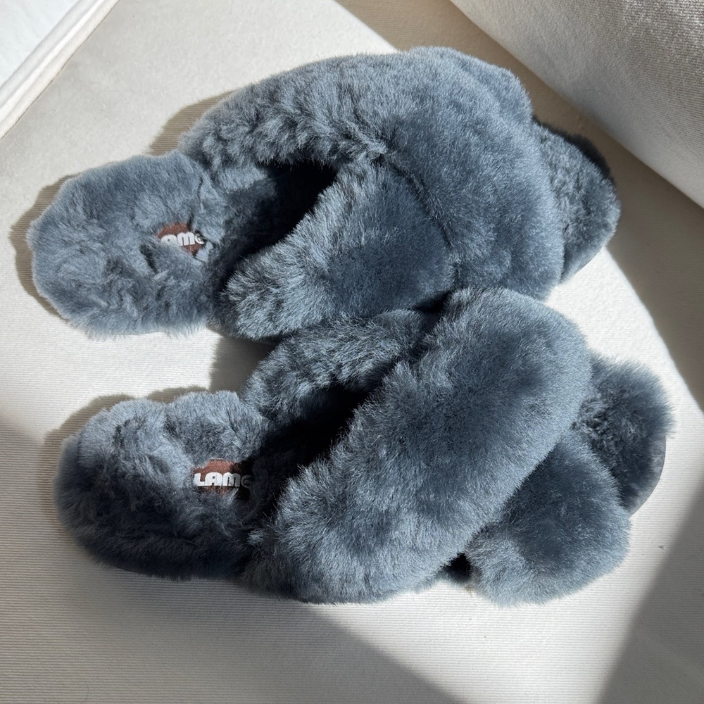 Lamo Sheepskin Gray Slippers XXL